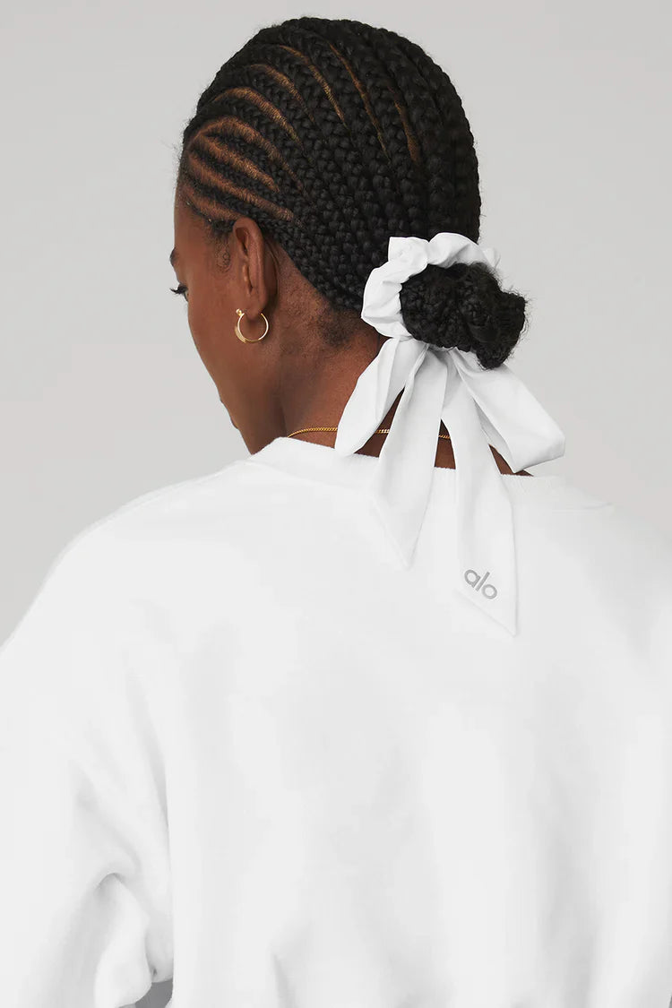 Love Knots Tie Scrunchie White
