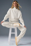 Waffle Weekend Escape Mock Neck Long Sleeve